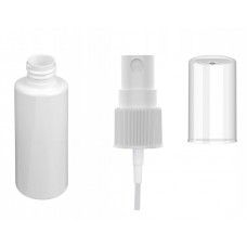 Baltas plastikinis buteliukas su dozatoriumi (30ml)